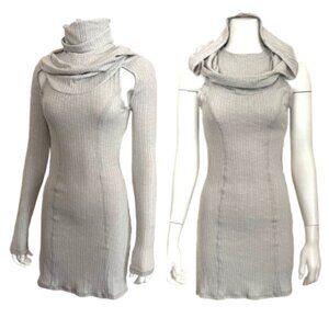 NWOT Darker Wavs Fader 2 pieces Cut Out Hooded Mini Dress Rave Burning Man